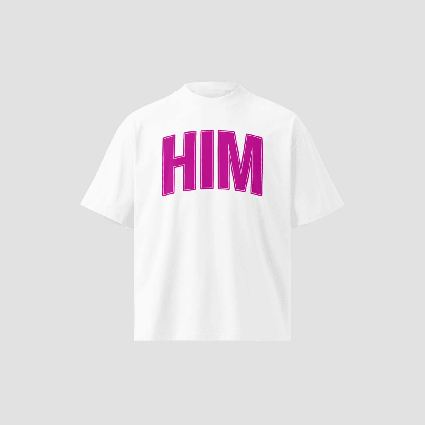 HIM OVERSIZED HIGH NECK TEE - MAGENTA