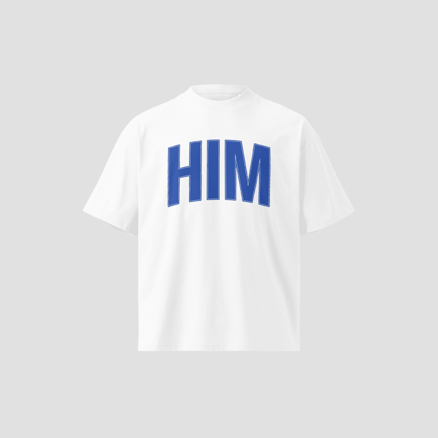 HIM OVERSIZED HIGH NECK TEE - ROYAL