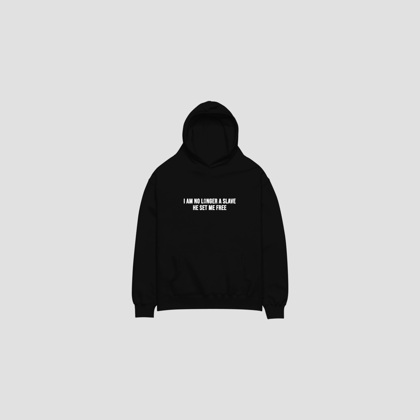 I AM FREE OVERSIZED HOODIE - BLACK