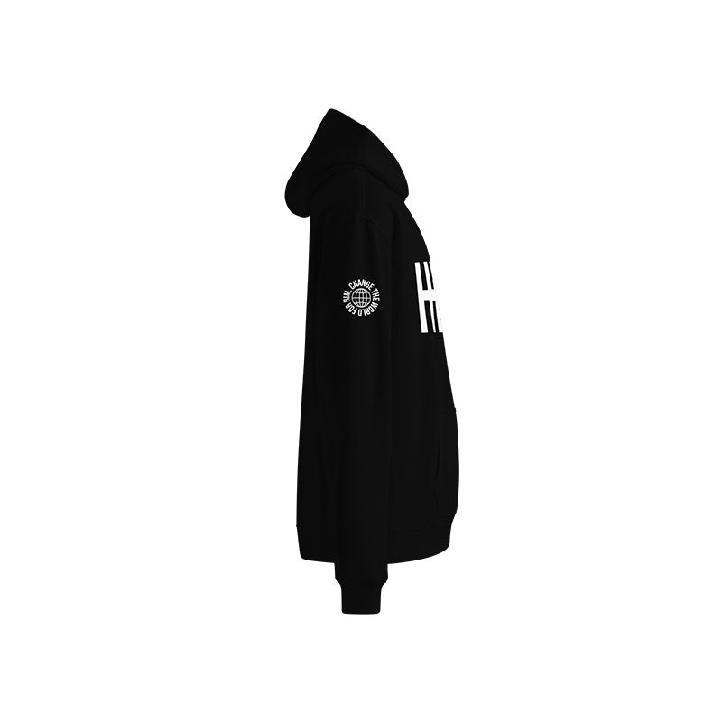 HIM OVERSIZED HOODIE - BLACK
